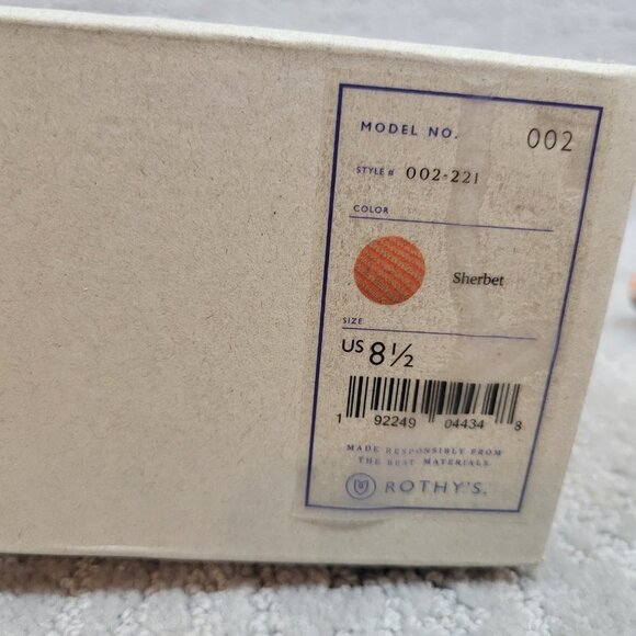 ROTHY'S The Point Womens Size 8.5 Sherbet Flat Ballet Slip On Pointed Toe Shoes - Picture 11 of 11